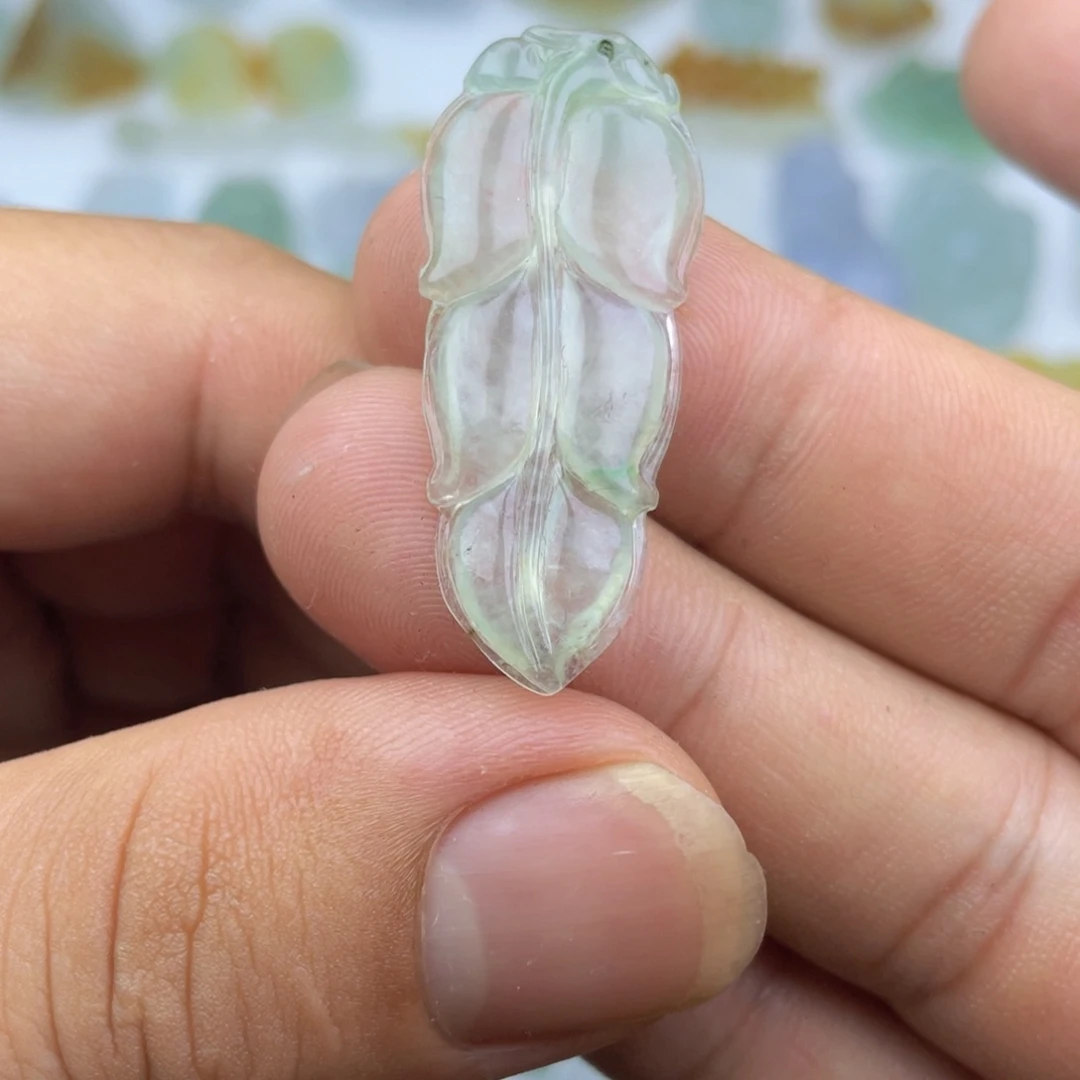 定制翡翠未镶嵌叶子