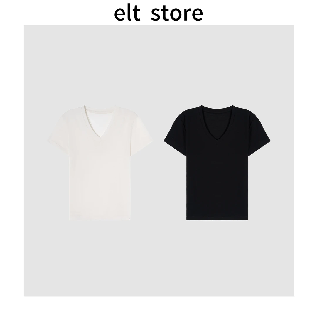 羊毛V领透气短袖1606