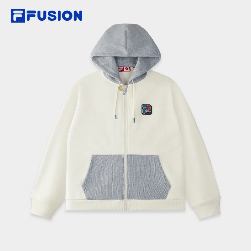 Fila/斐乐正品男女宽松舒适长袖运动针织连帽卫衣T11U518501F