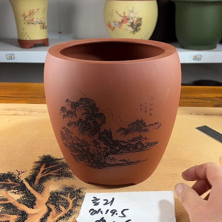 紫砂花盆紫砂兰花盆7