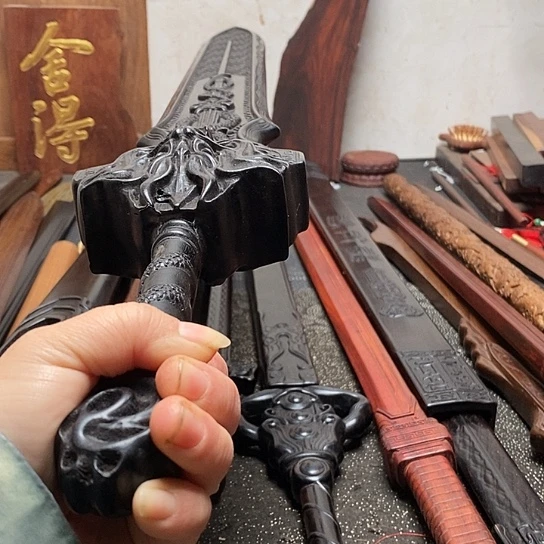 血檀木做旧80长龙泉