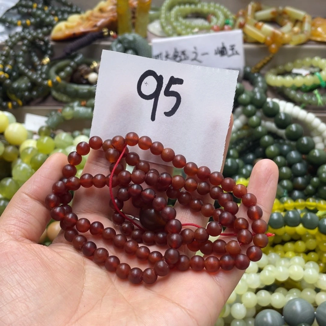 未镶嵌蛇纹石玉手链?**?