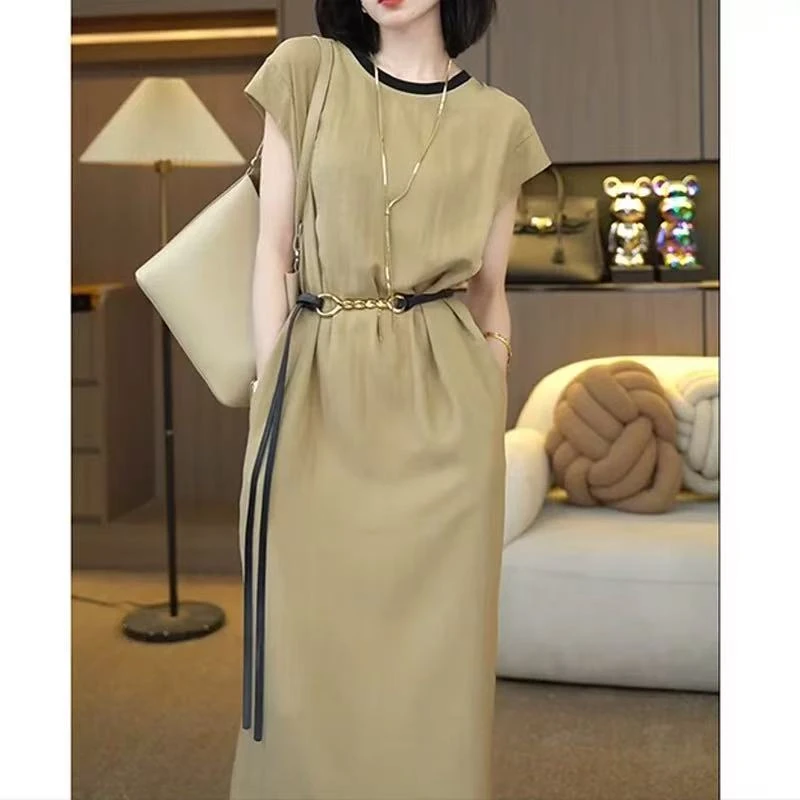 【113编号】英姐2025韩版休闲显瘦显气质宽松版连衣裙