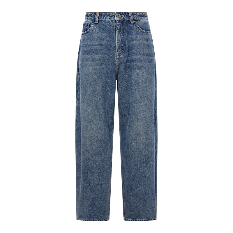 dzzit地素牛仔裤25春新款摩登别致烫水钻细闪阔腿裤长裤女3J1R804