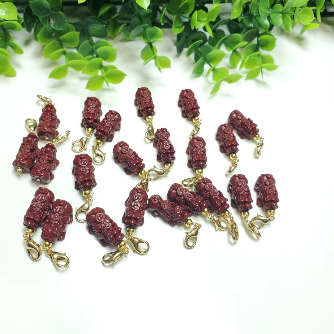 含辰砂工艺品X594【赵小姐】朱砂貔貅吊坠，多样性发其一