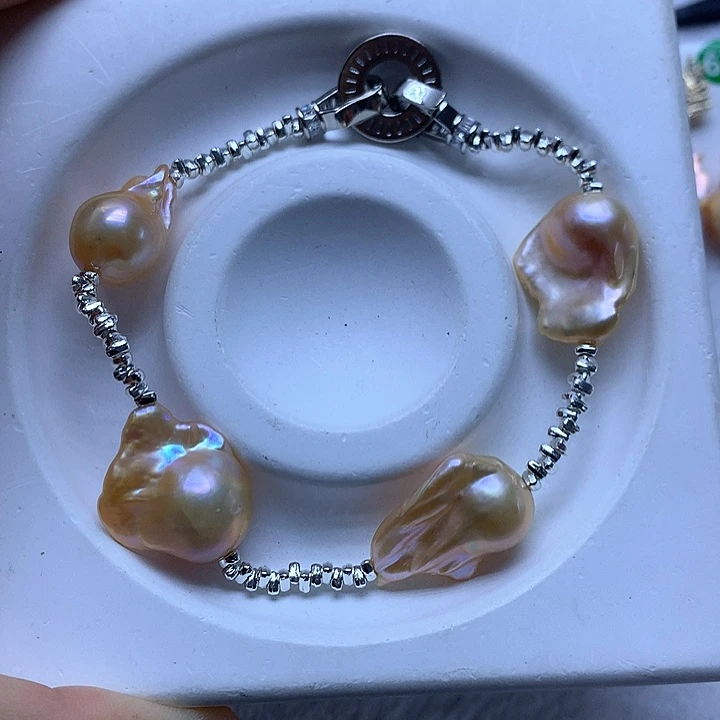 淡水珍珠耳饰银S925镶嵌给***个