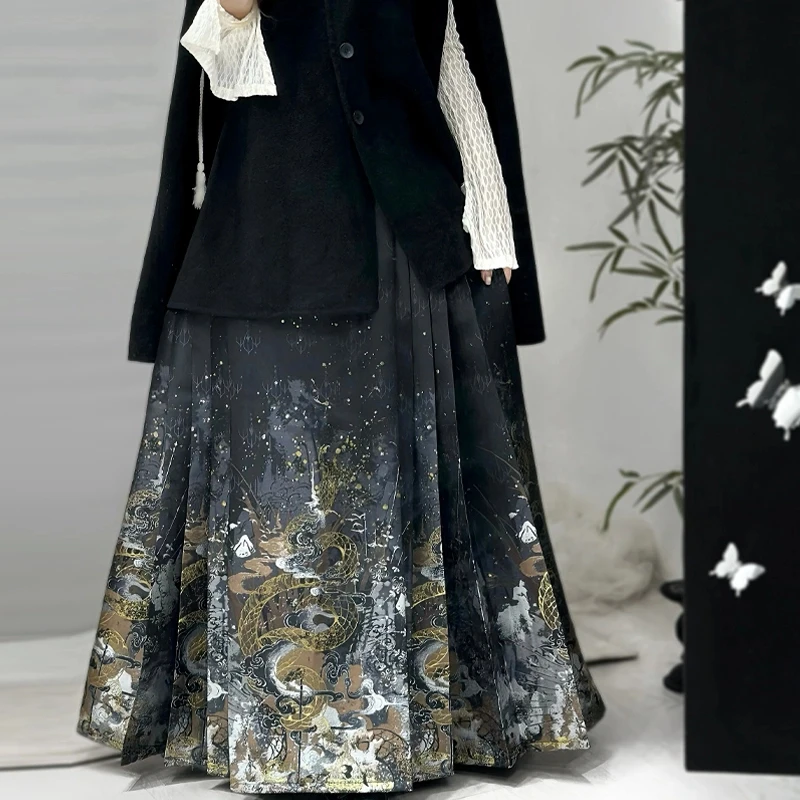 异志阁原创异志录蛇年【螣蛇倚梦】重工织金妆花马面裙五对褶新款