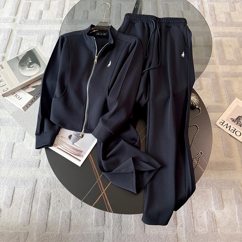 5665早秋新款洋气减龄运动套装立领卫衣外套长裤时尚休闲两件套