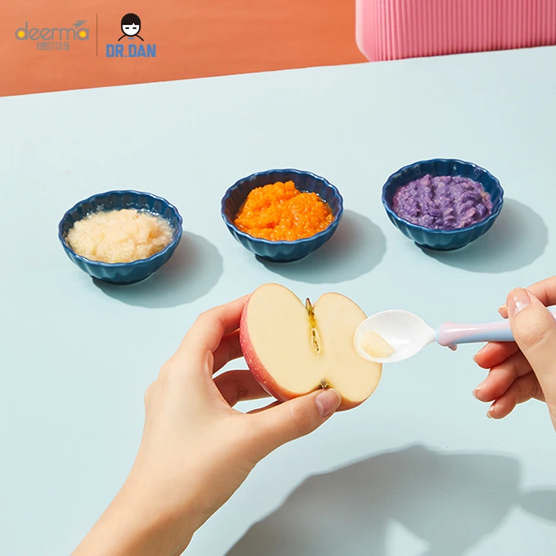 德尔玛陶瓷勺子家用小孩婴儿安全耐摔挖泥勺【11】