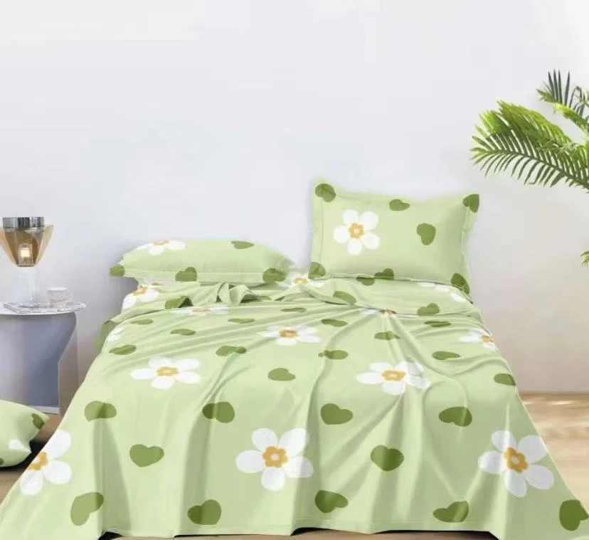 花边枕套一对 -【心月绿】尺寸：48*74cm成品粗布面料