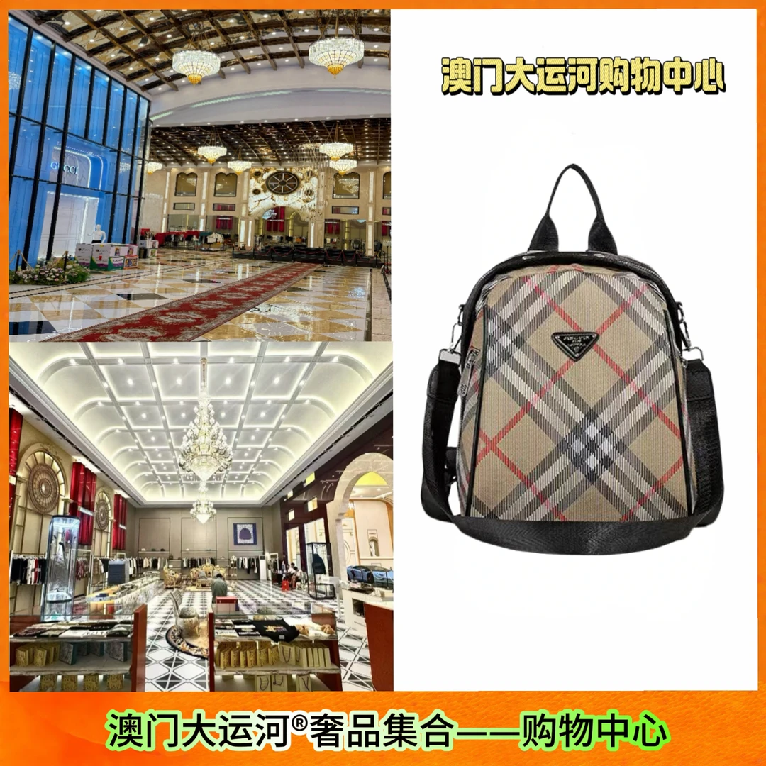 【澳门大运河】女士双肩包时尚百搭休闲小背包简约大方6873