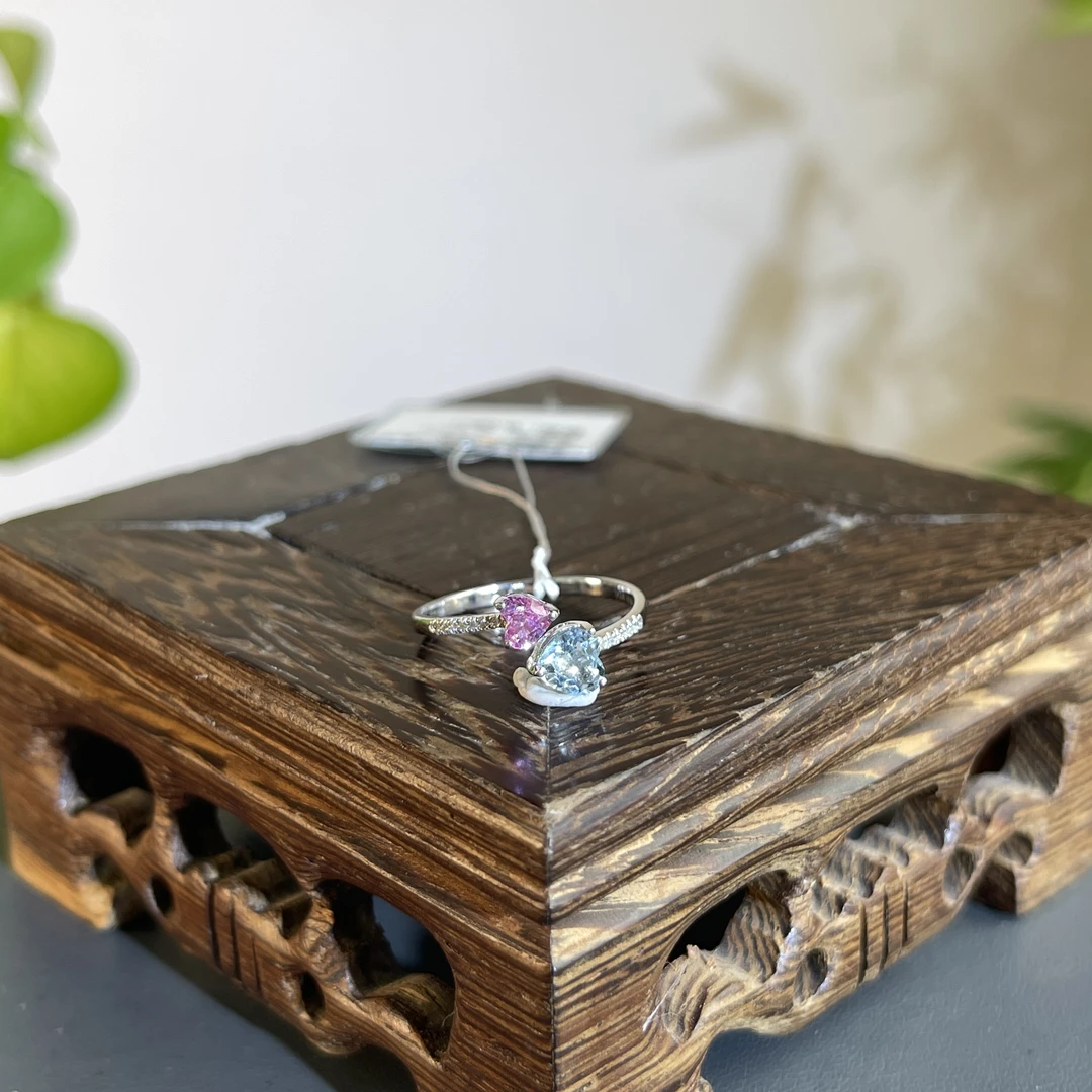 JXA09-100 18K双石款戒指14#