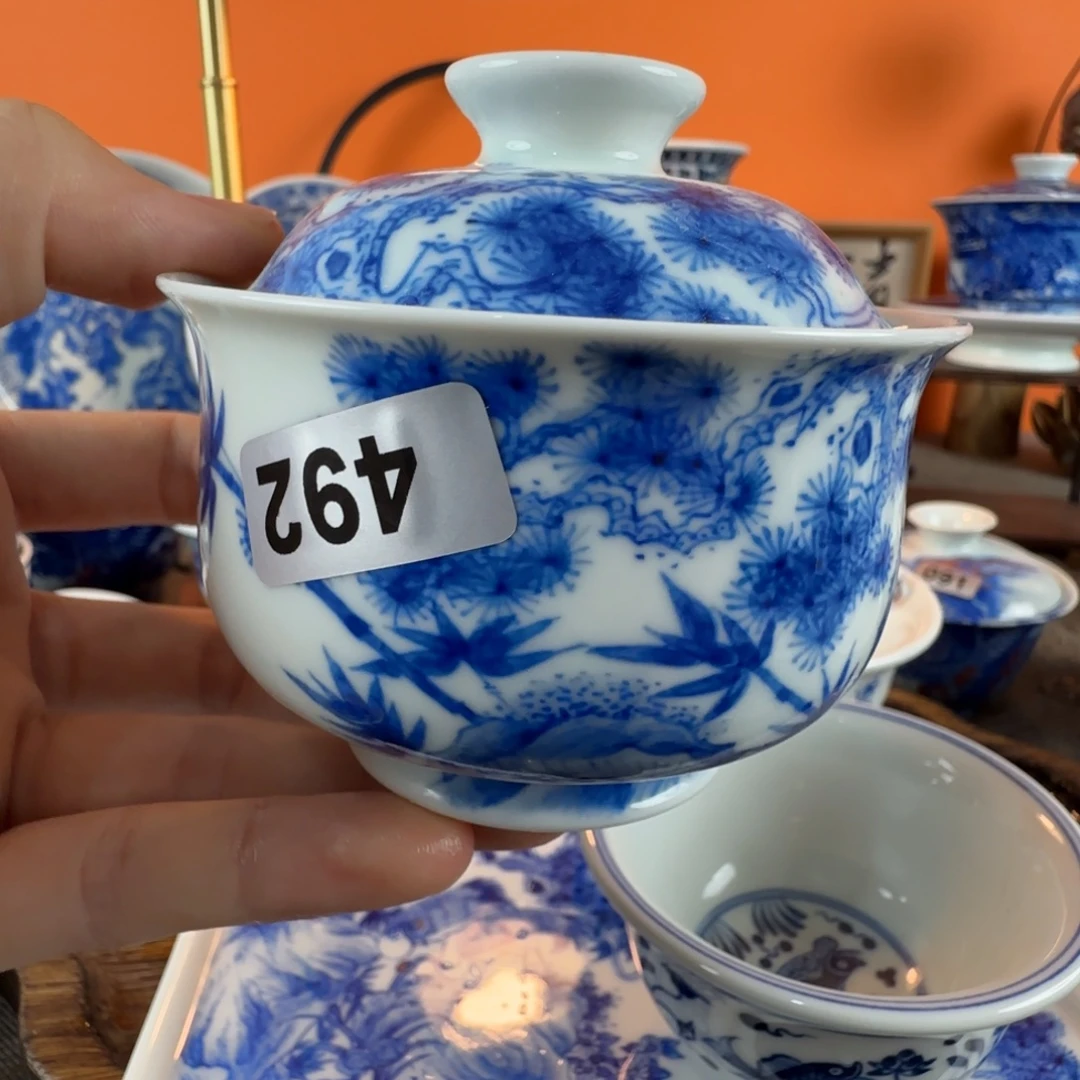 瓷片景德镇手绘青花茶器492