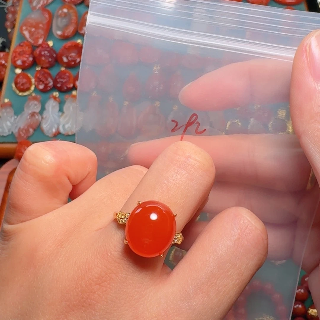 南红玛瑙南红银S925镶嵌