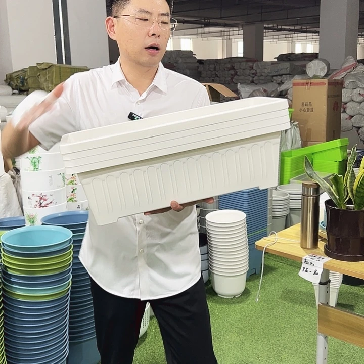 微瑕竖条纹菜盆长55宽25高17白色4只