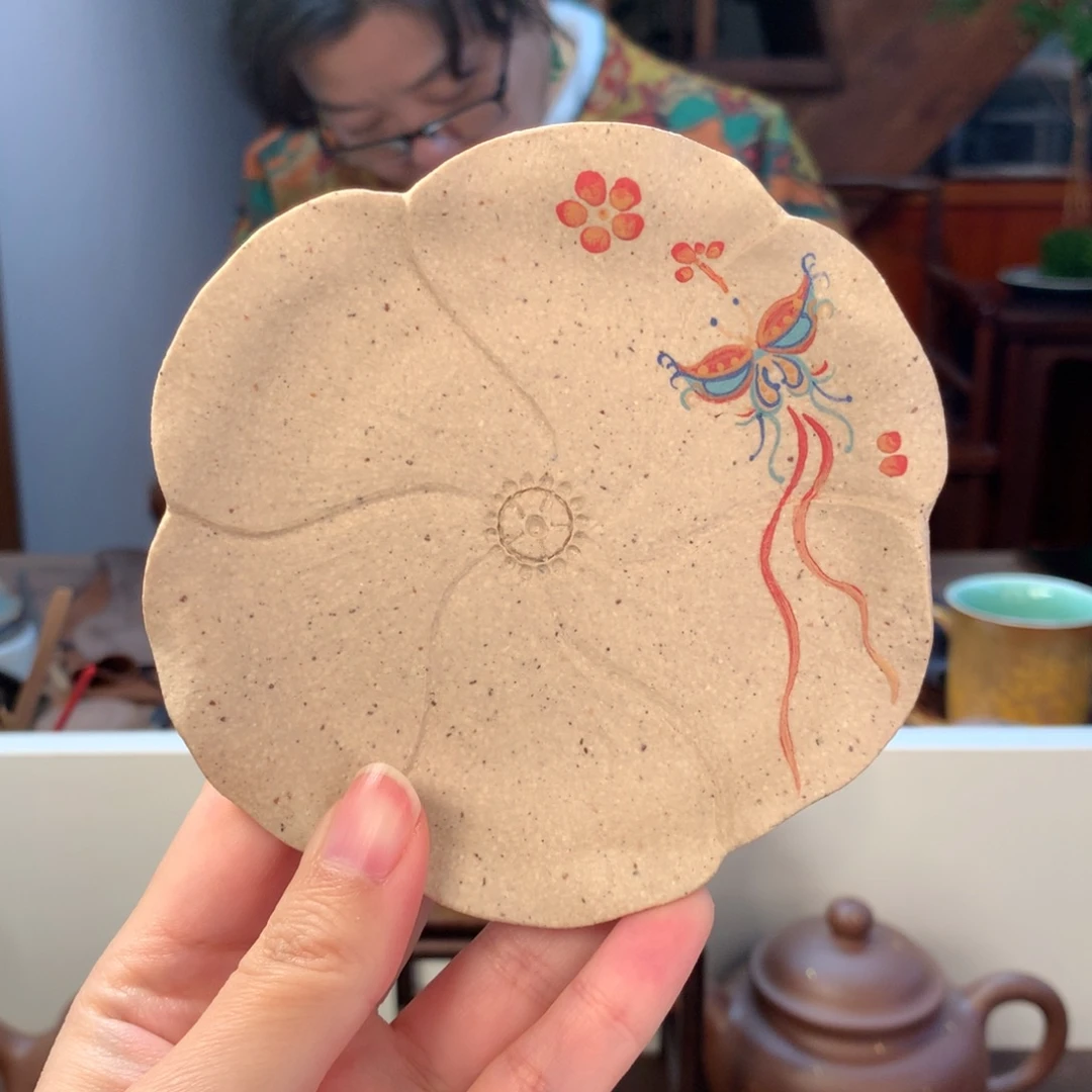 紫砂茶盘蝴蝶杯碟