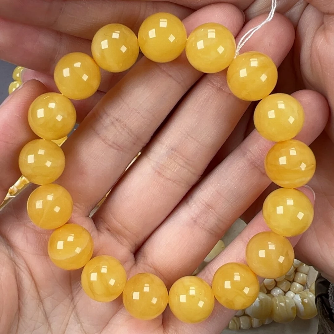 琥珀手链未镶嵌18.7焦皮料