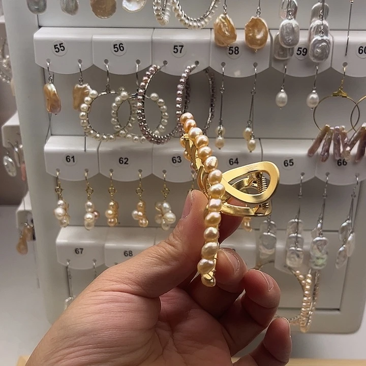 淡水珍珠发夹未镶嵌