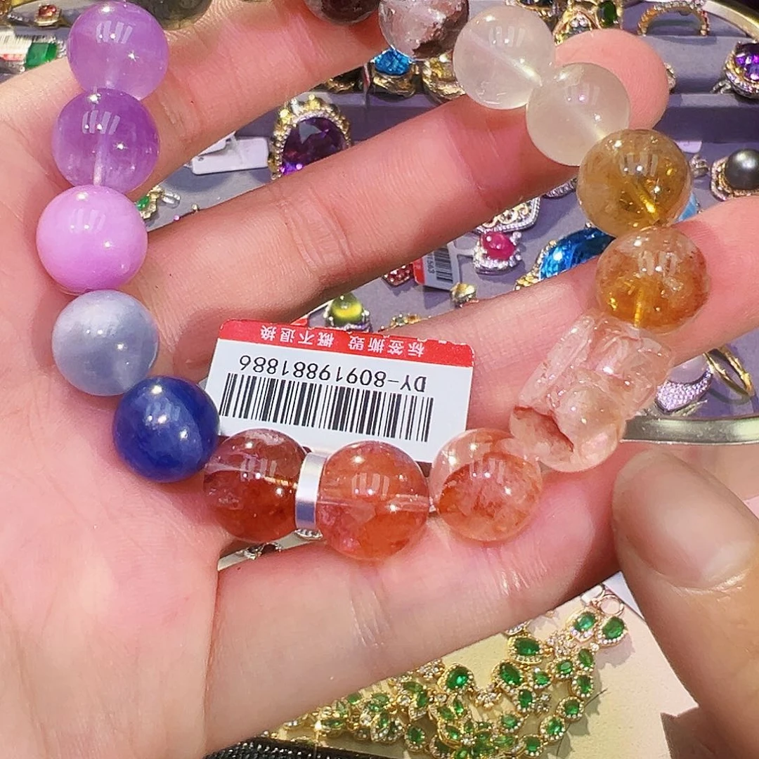 银S925镶嵌手链水晶多宝