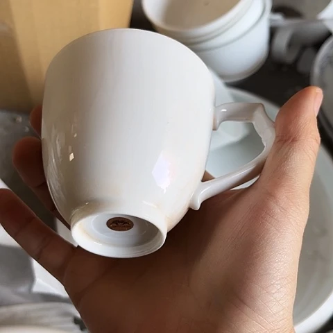 碗手工高岭土杯一个陶瓷