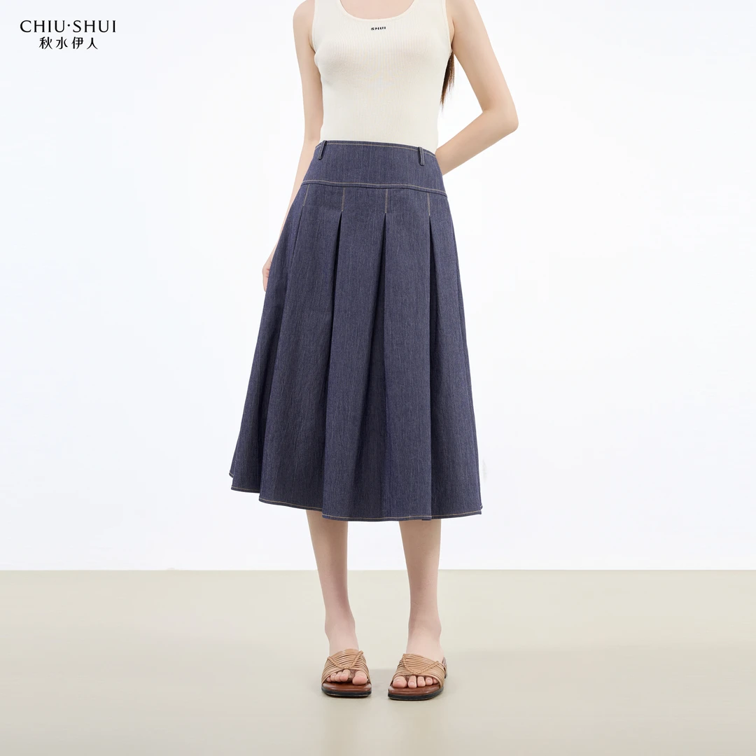 【大瑶专属】秋水伊人简约半身裙2025年夏季新款休闲慵懒裙子6252