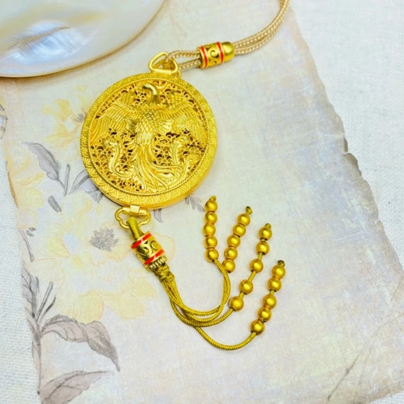 爆款F黄色凤牌项链多样性发货48166