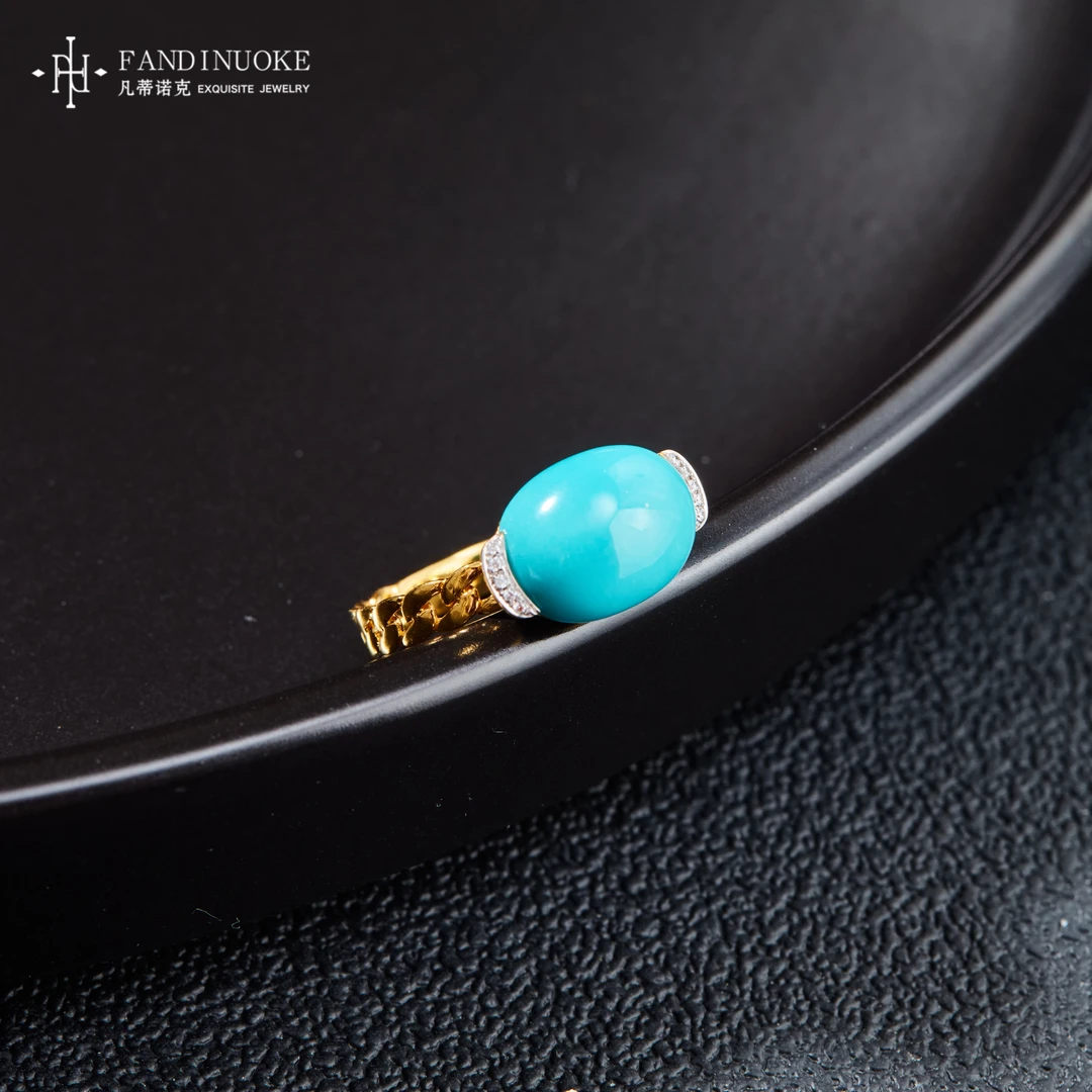 【加加专属】 18K绿松戒指多样性发一#XYMD30800115-2510-X1