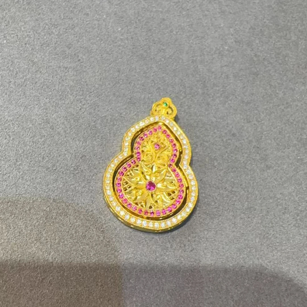 足金精品工艺吊坠