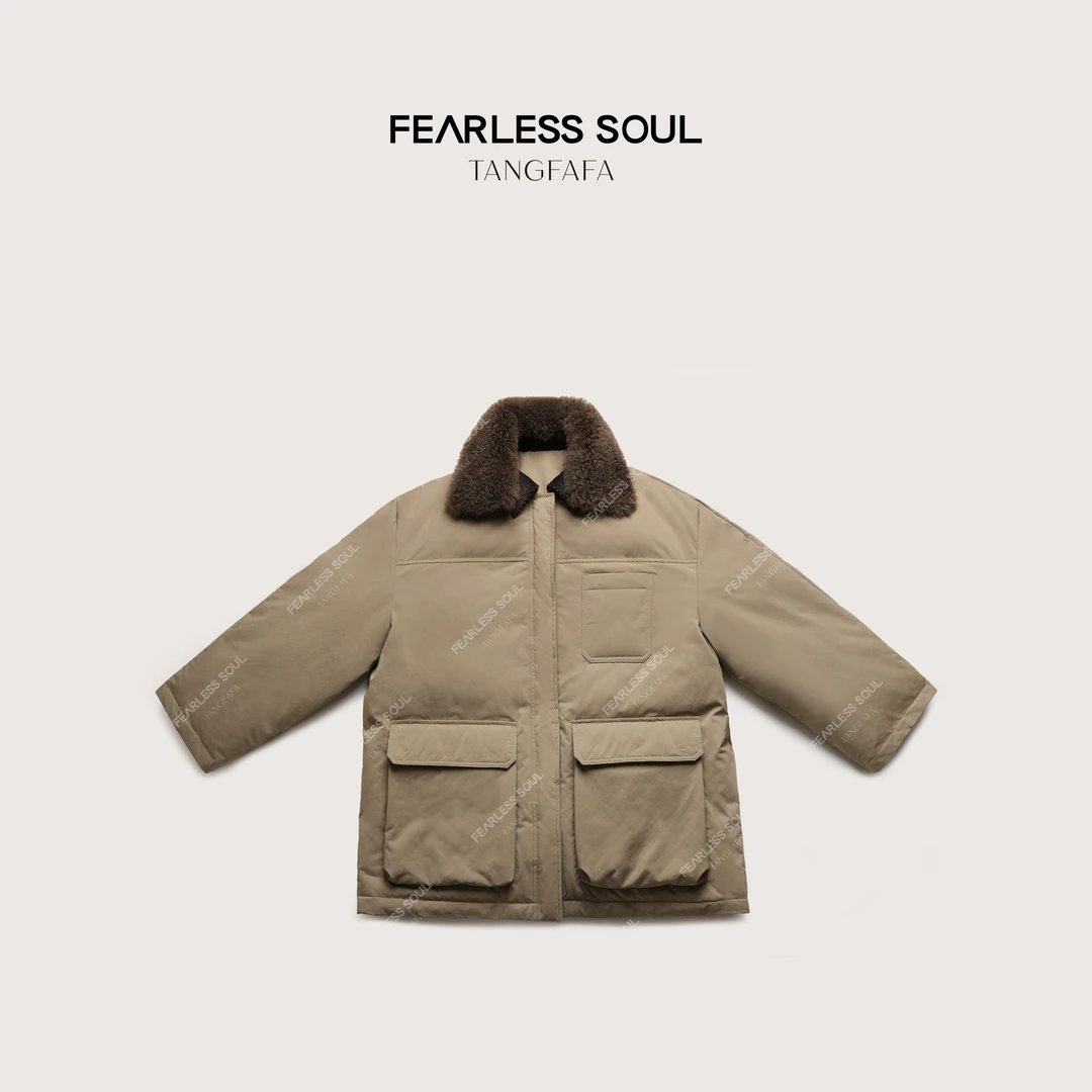 唐发发TFF 意大利进口皮毛一体三防鹅绒羽绒服 825FW759 %