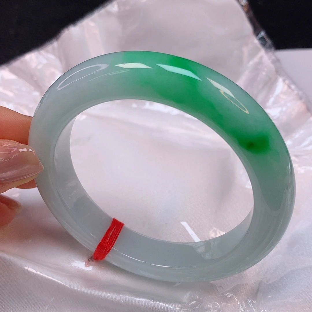 【闪购商品】翡翠手镯未镶嵌天*蓝57翡翠手镯