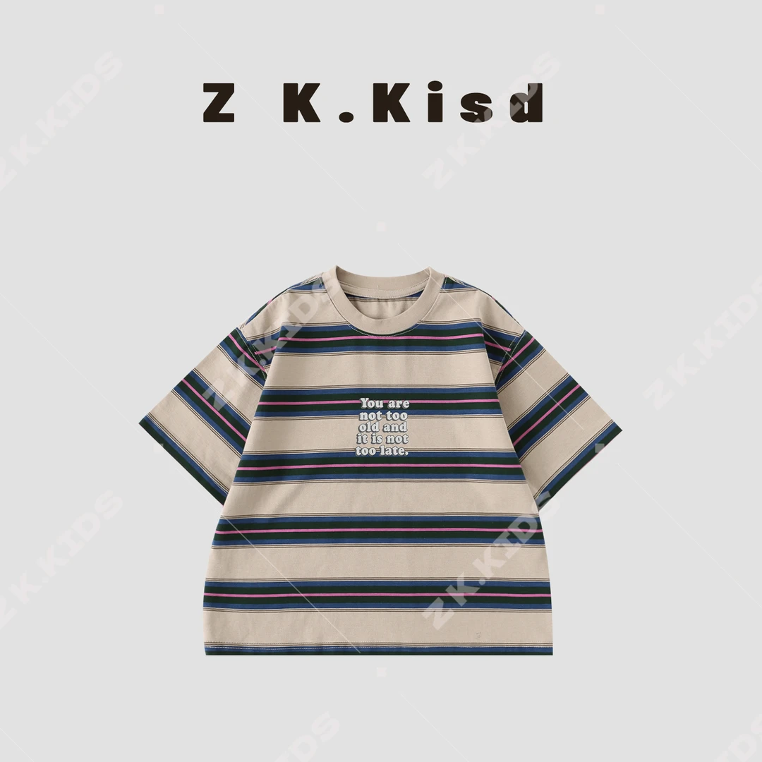 【Z＆K】年夏季男童韩版重工高级质感透气吸汗运动T恤ZK-170006