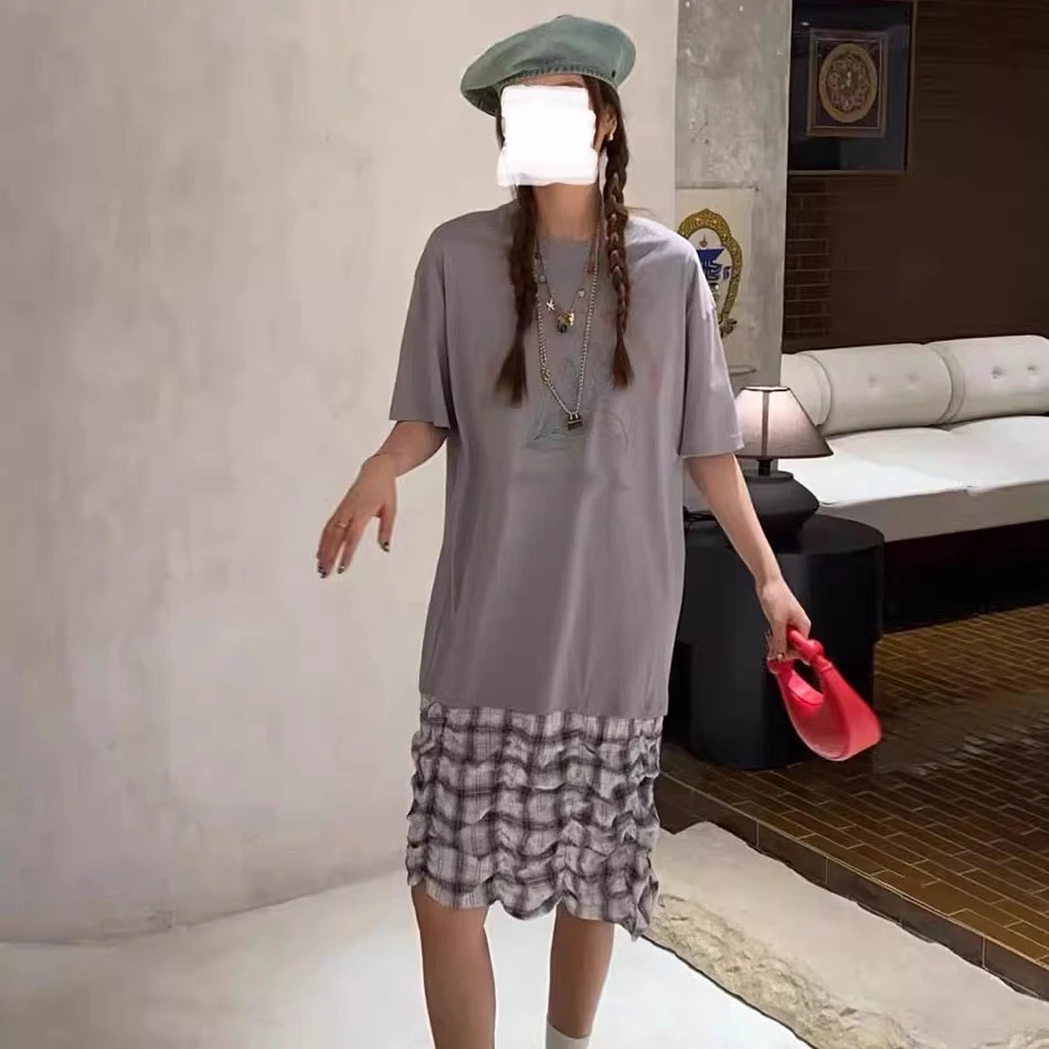 【BAI】夏新款女时尚宽松休闲连衣裙9576