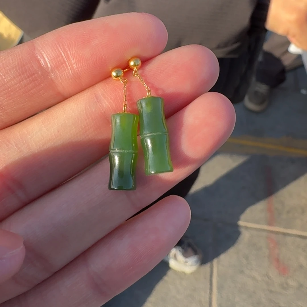 和田玉18K金镶嵌颈饰1225无忌代购不退