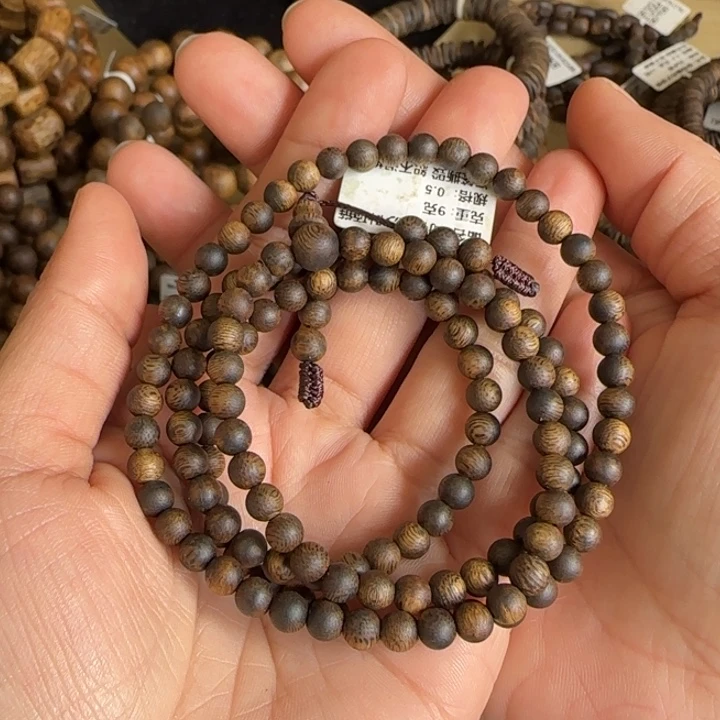 沉香手串金沙叶多样性发货一条卡5-9克