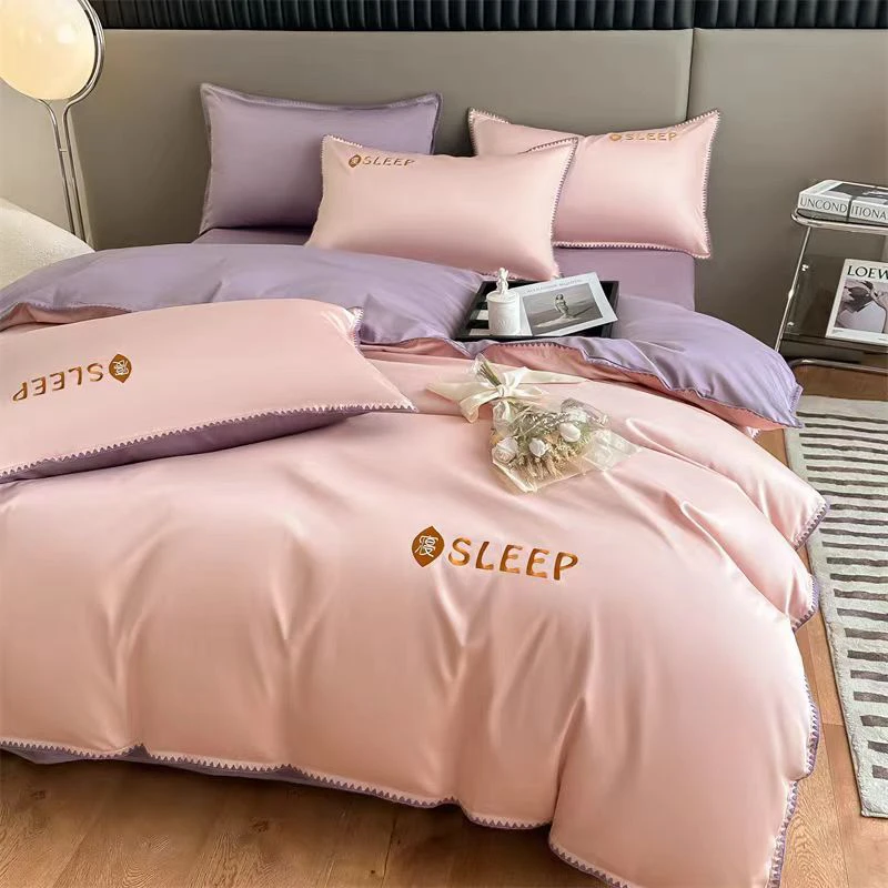 简约双拼刺绣被套200*230～G391微瑕