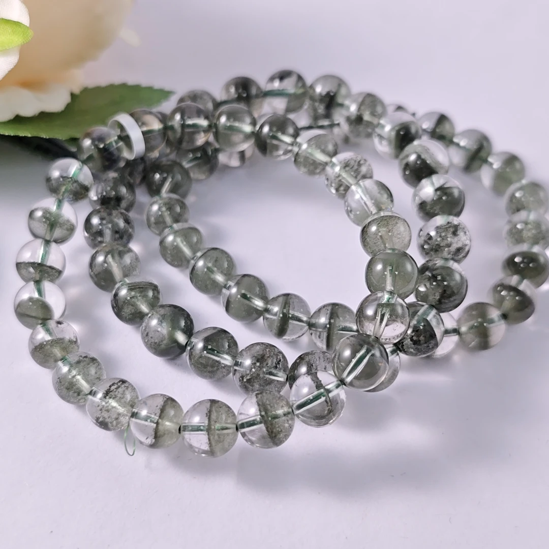 【书记甄选】天然绿幽灵单圈手链 多样性发一 约8mm CK2647