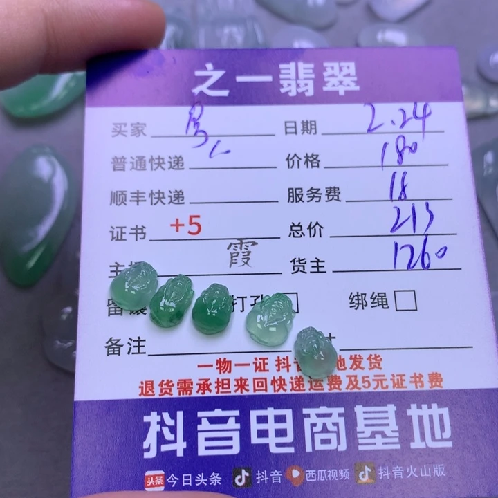 翡翠颈饰未镶嵌房****林