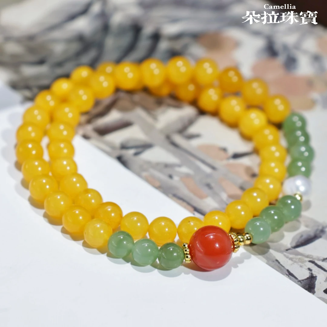 朵拉珠宝  M1-2871 蜜蜡多圈手链 多样性发其一