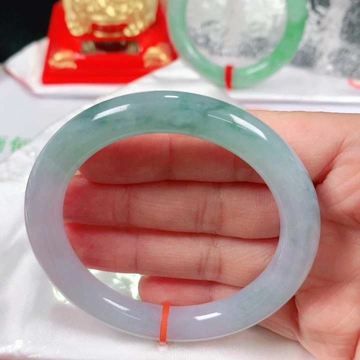 未镶嵌手镯翡翠   编号0161 圆条53