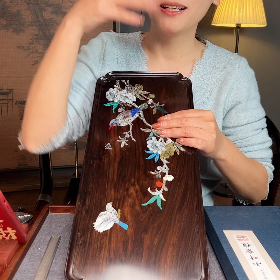 黑酸枝木类成套家具紫光檀茶盘