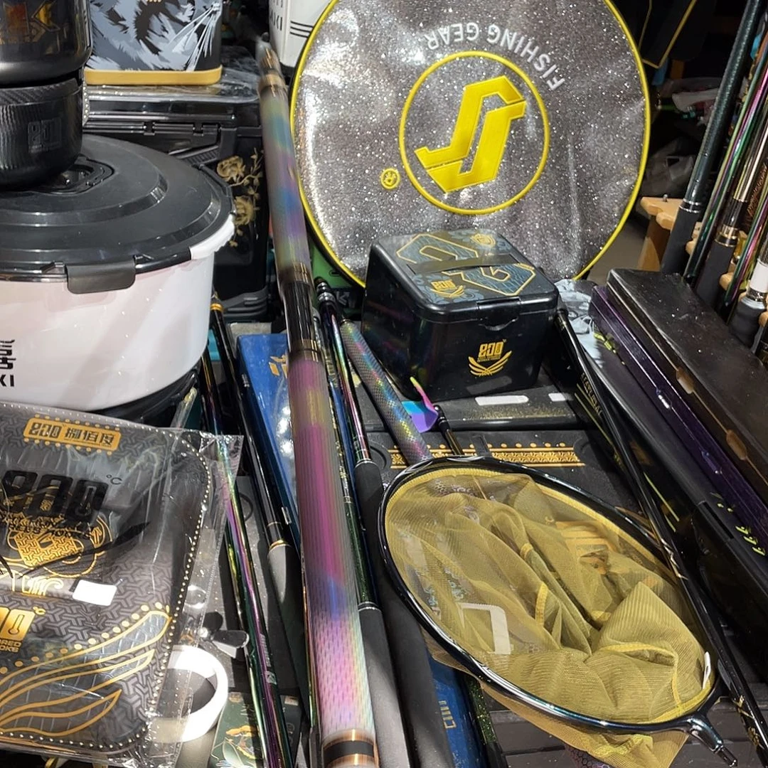 茅草黑武士彩红抄网杆210