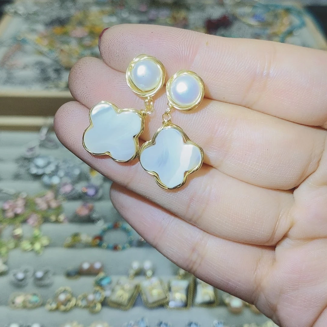 【闪购商品】托帕石耳饰银S925镶嵌
