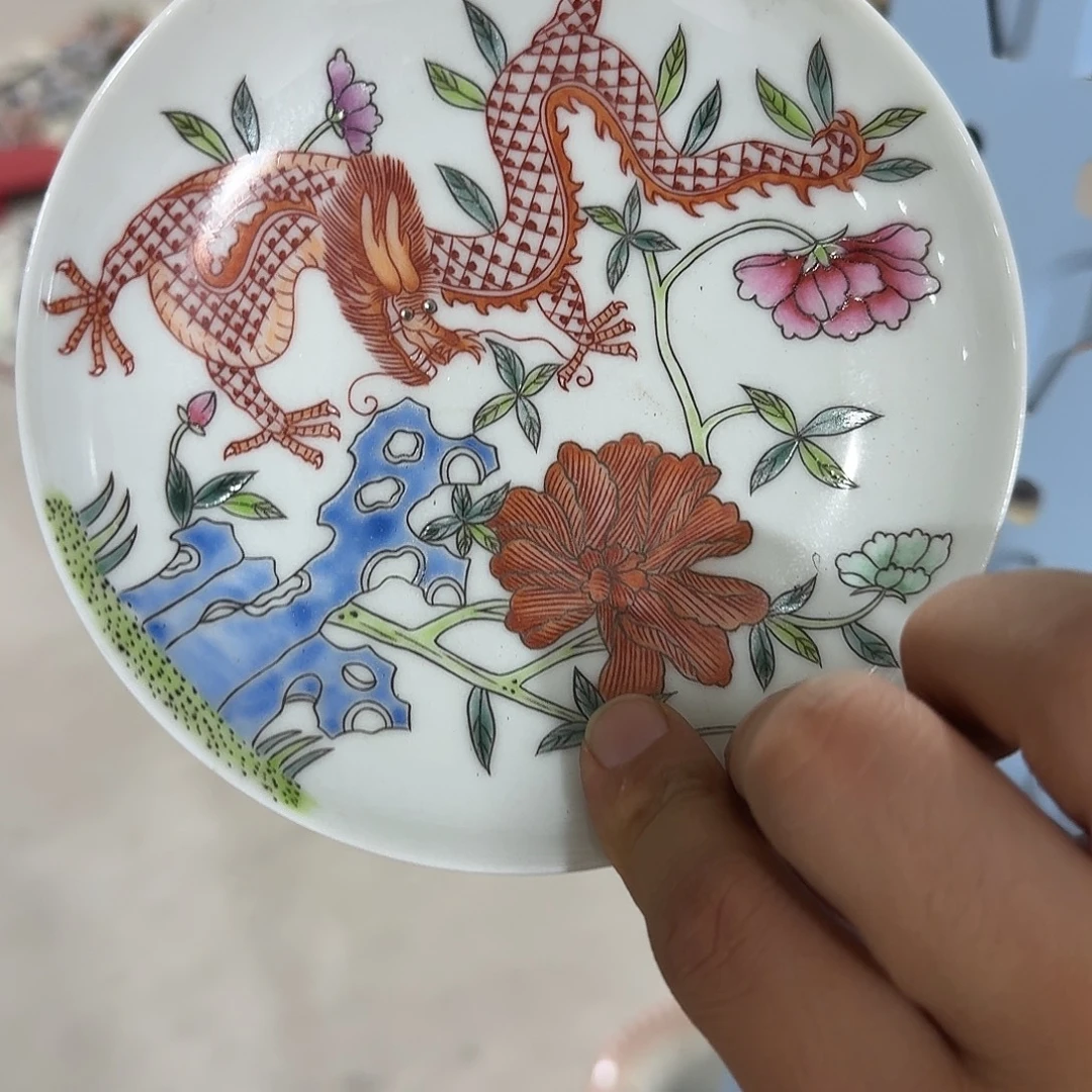 瓷片摆件手绘瓷器处理