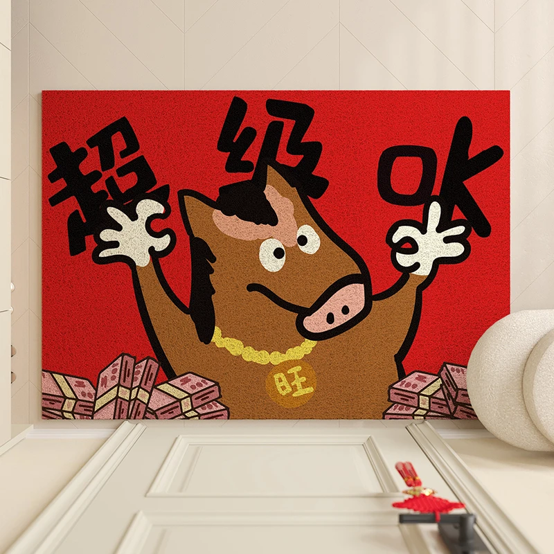 咖马古德入户门防滑耐磨脚垫丝圈玄关大门口蹭土家用耐脏入户垫
