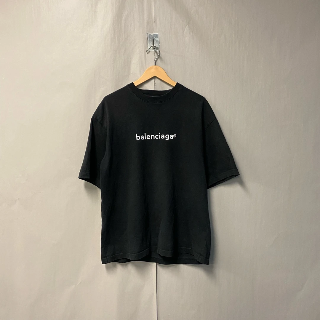 99新 Balenciaga/巴黎世家 白色邮箱短袖 99新 M码 #4694