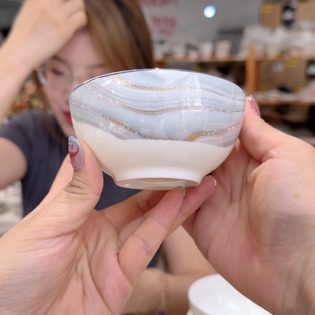 瓷高骨4英寸饭碗10只外贸骨瓷