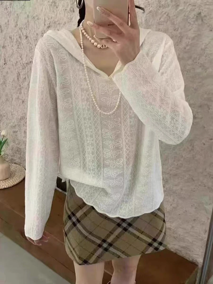 蕾丝宽松休闲针织衫