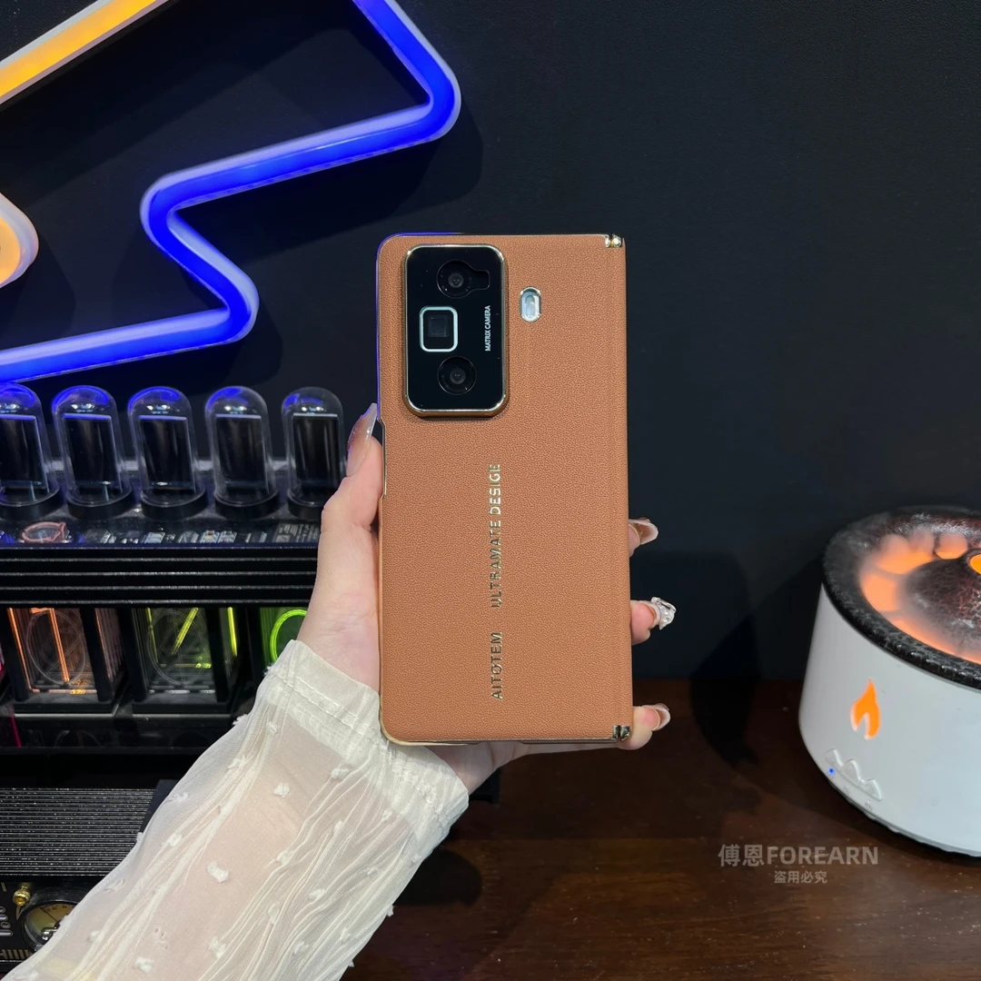 适用于荣耀magicvs3手机壳双中轴vs3折叠屏保护套真皮后壳高级感