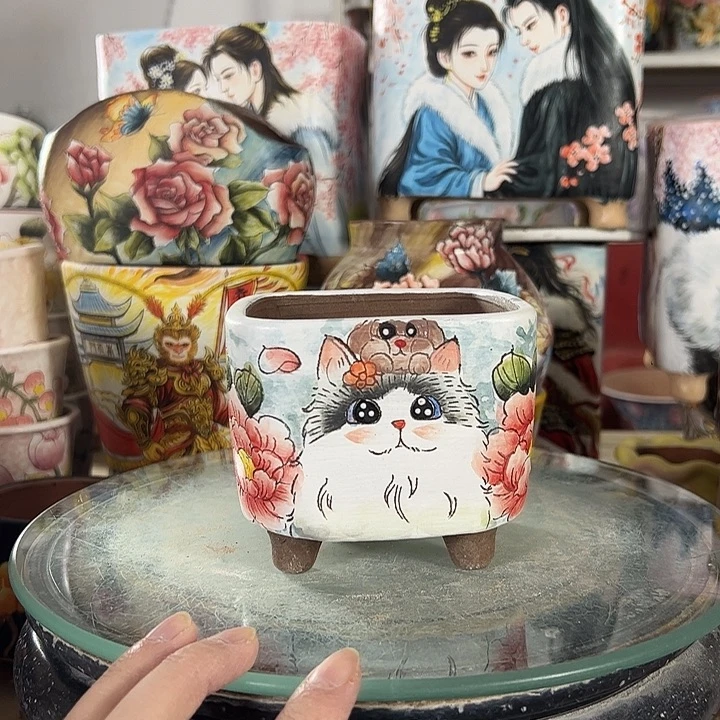 景德镇市手绘花盆性价比超级无敌高