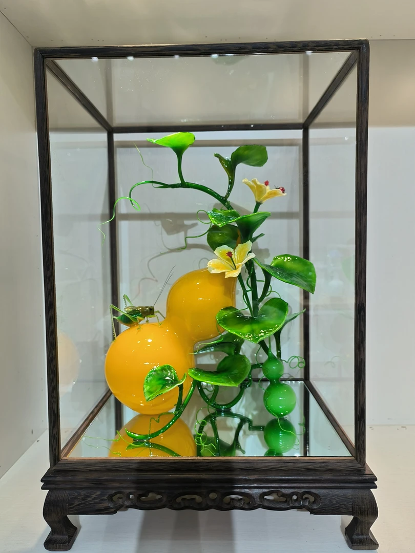 手工琉璃料景摆件葫芦46*30*26（1000公里内送货）